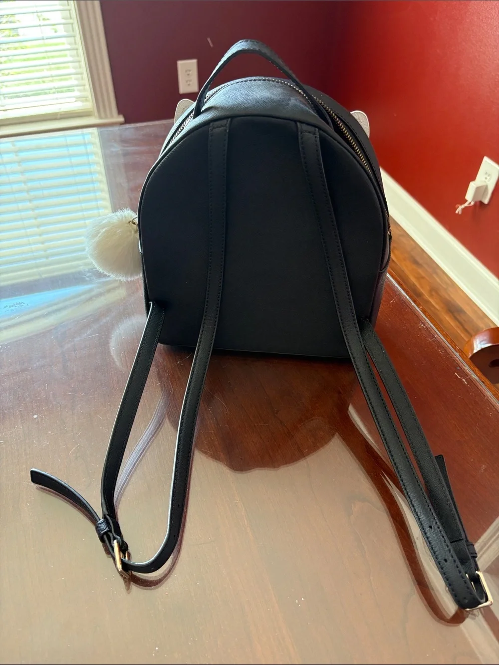 kate spade Black Backpack with Pink Ear Accents